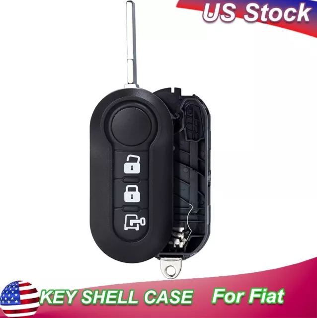 for RAM ProMaster for Fiat 500L Ducato Remote Flip Key Shell Case Fob 3 Buttons