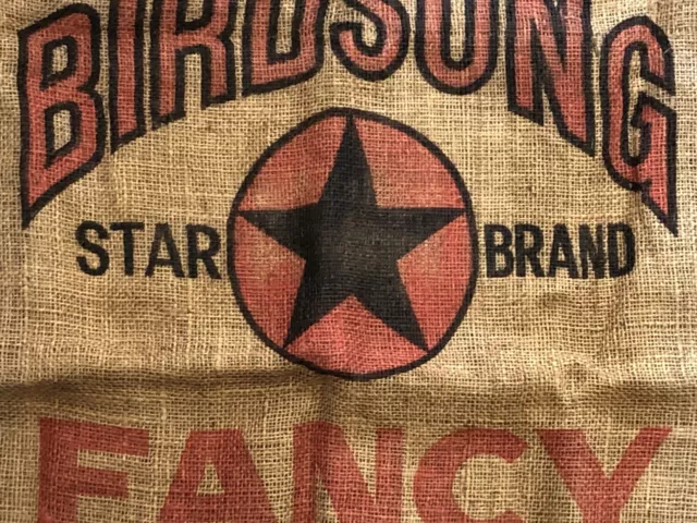 Birdsong Star Brand Fancy Peanuts Burlap Jute Sack