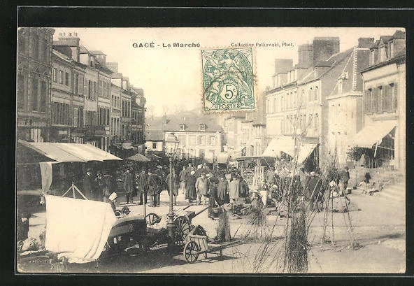 CPA Gacé, Le Marché