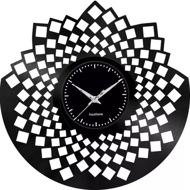 Orologio disco vinil clock orologio da parete  a tema    astratto rombi