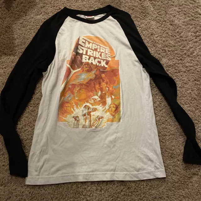 Vntg Star Wars The Empire Strikes Back Original Raglan Long Sleeve Shirt Size S