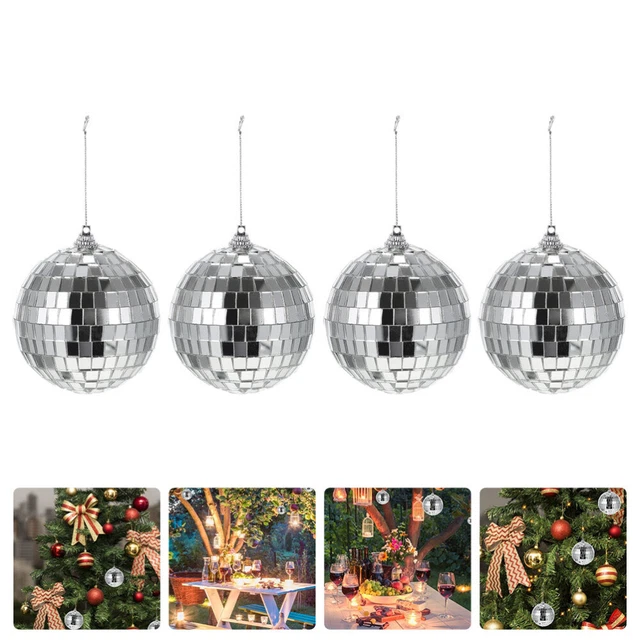 4 Pcs Discoteca Palla A Specchio Festa Arredamento D'epoca Decorazioni