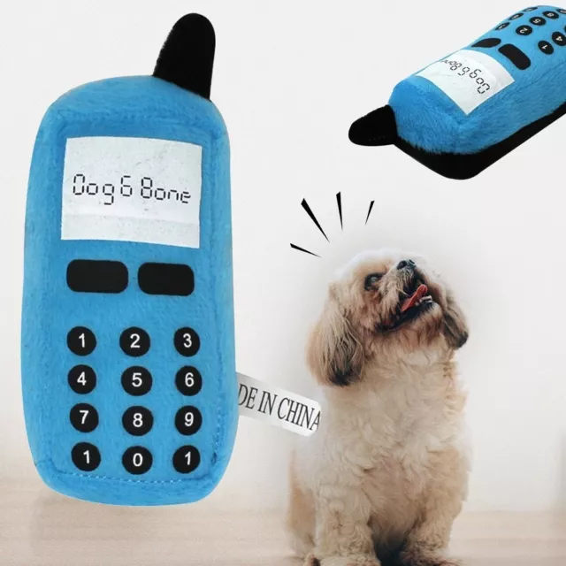 de sonido para mascotas Forma de teléfono móvil Perros Juguetes Peluche relleno