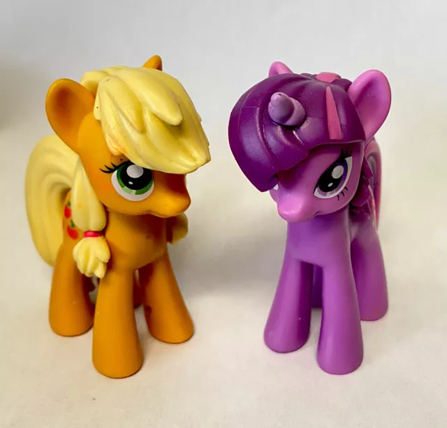 My Little Pony 3" mini figures Applejack Twilight Sparkle MLP Hasbro, Get Both