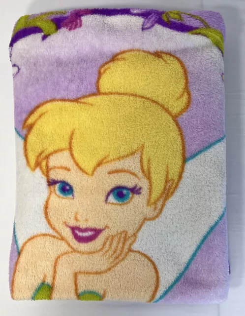 Disney Tinkerbell 30” x 45” Purple Fleece Blanket