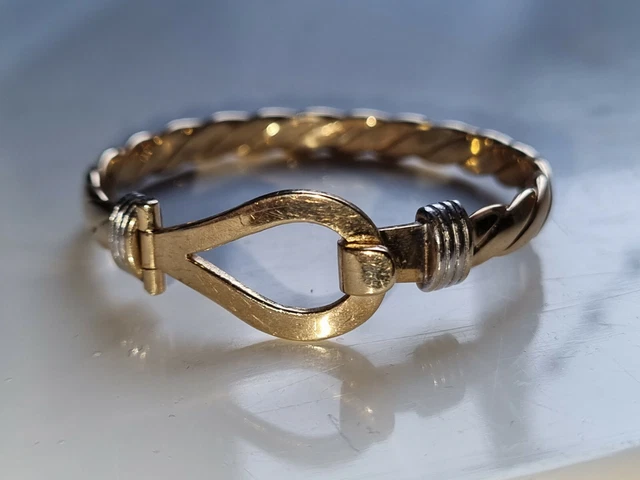 CHILDS BABY 9CT GOLD Gucci Style Hook Bangle 12g Not Scrap 400.00