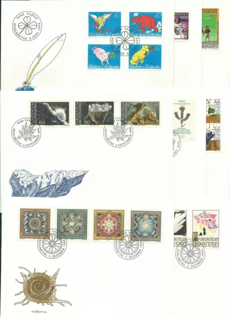 1994 Liechtenstein Buste Fdc Annata Completa 8 Fdc - 24 Valori Mf22265