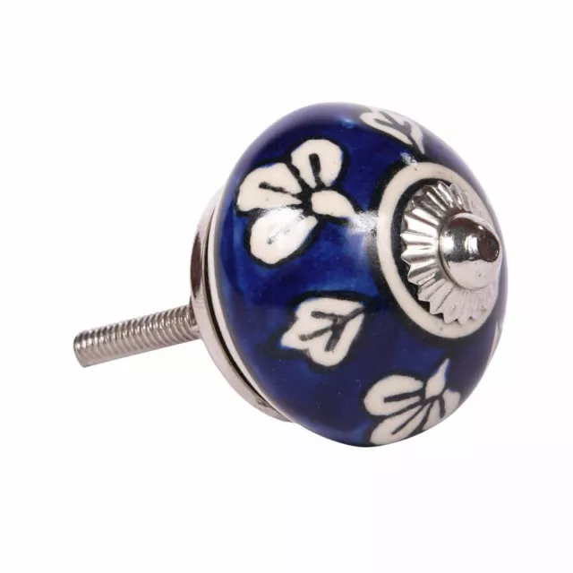 Floral Céramique Maison Bouton de Porte Armoire Tiroir Penderie Poignée Traction 3