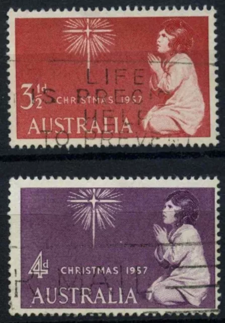 Australia 1957 SG#298-9 Christmas Used Set #D37828