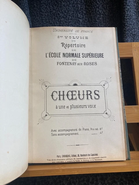 Choeurs à 1 et plusieurs voix partition chant piano éditions Choudens vol. 1 - 2 2