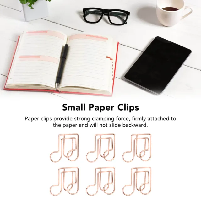Cute Musical Note Paper Clips For Document Classification - Premium Metal