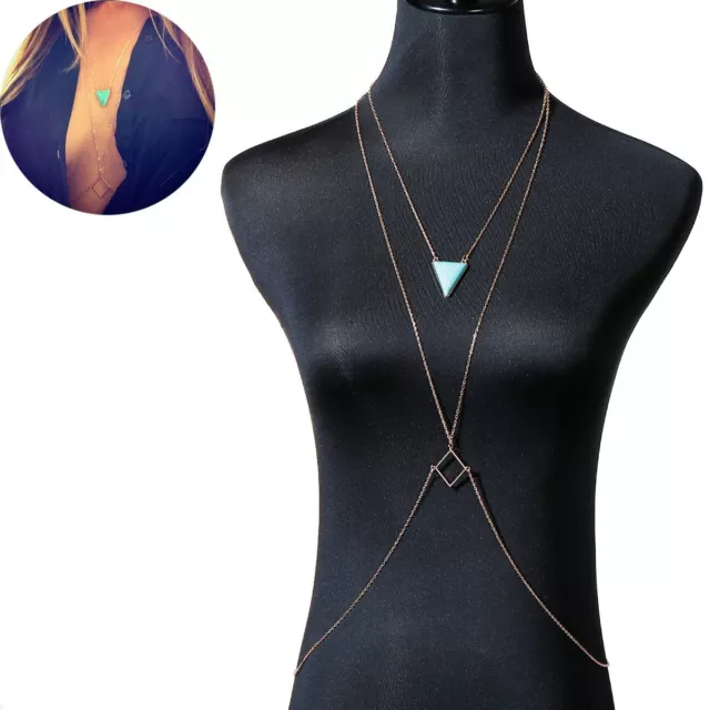 Crystal Bikini Rhinestone Bra Body Chain Harness Women Sexy Lingerie Bling