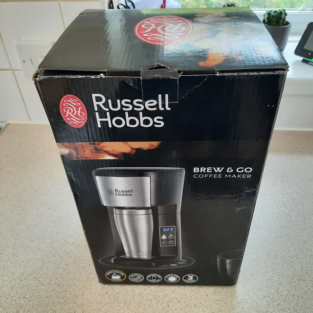 RUSSELL HOBBS FILTER Coffee Maker Brew & Go with Travel Mug & Digital Timer £35.00 PicClick UK