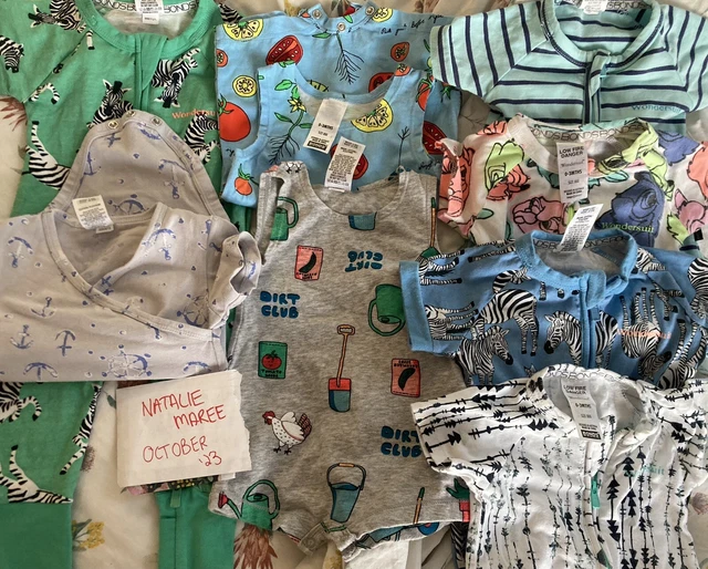 RARE Bonds Boys Neutral Summer Rompers Shortsuits Size 000 0-3 Months EUC