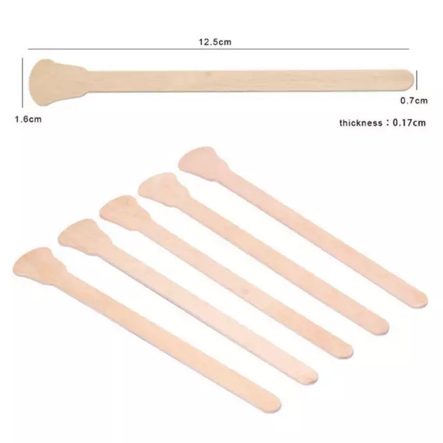 Ensemble de 100 grands applicateurs de spatule d'épilation à la cire Sticks