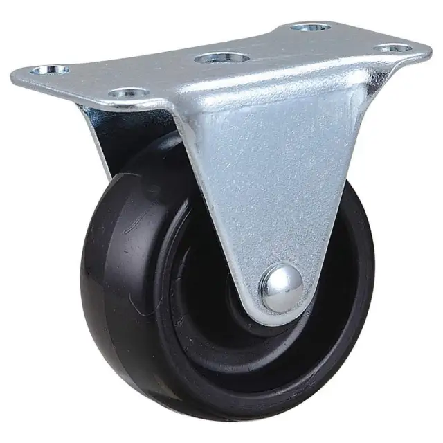 APPROVED VENDOR 493W78 Standard Plate Caster,Rigid,100 lb. 493W78