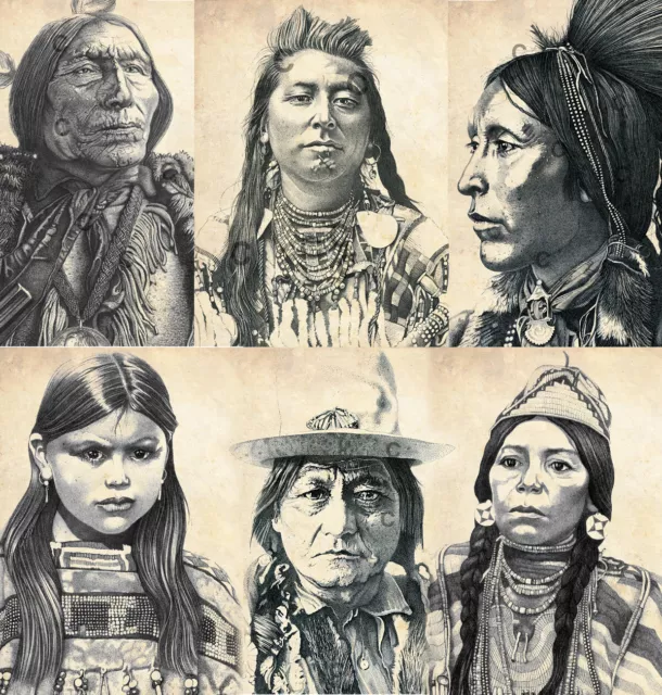 Native American Indians Limited 1st Edition Art Prints Quality Giclee Art Paper