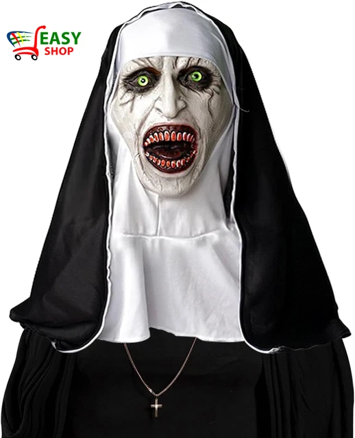 Maschera Di Nun per Halloween, Maschere Spaventose in Lattice, Maschera Di Hallo