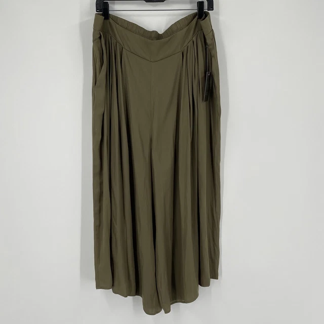 Vince Camuto Women’s Elastic Waist Serengeti Skirt Pants size XL Green