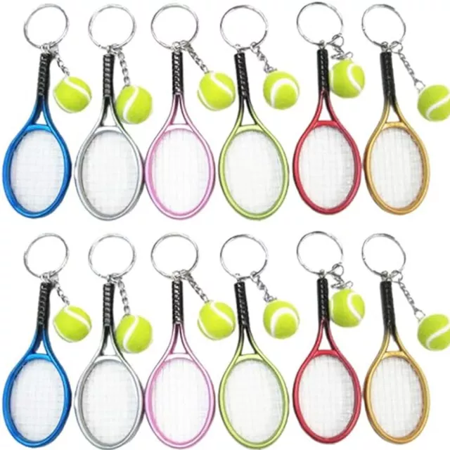 Mini Tennis Racket Pendant Keychain Cute Sport Finder Holer Accessories Gifts