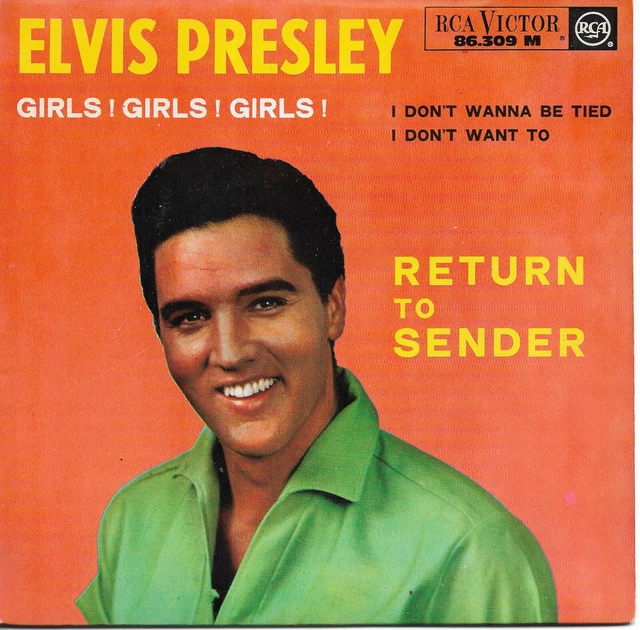 ELVIS PRESLEY Return To Sender EP 1963 Rock & Roll RCA Victor