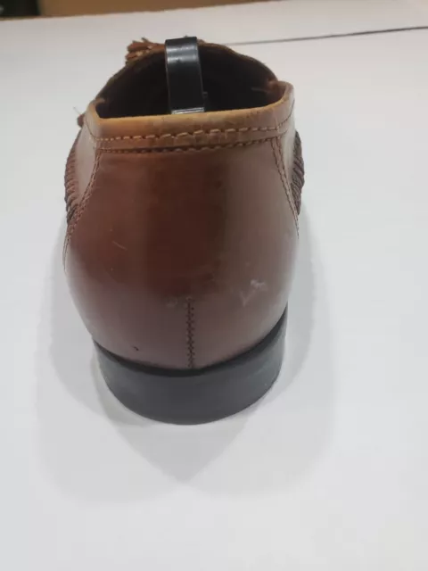 MEN'S BASS DRESS Shoes Brown Leather Tassels Size 9.5 M $29.95 - PicClick