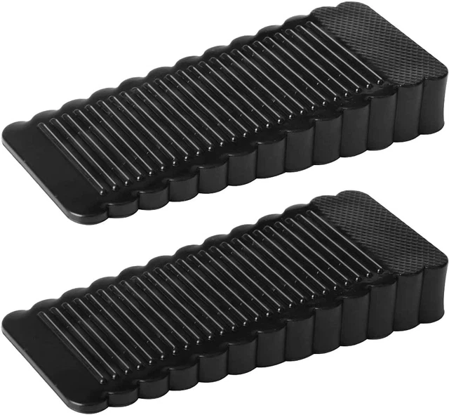 Paradas de puerta, 2 paquetes de tapones de cuña antideslizantes para puerta de goma