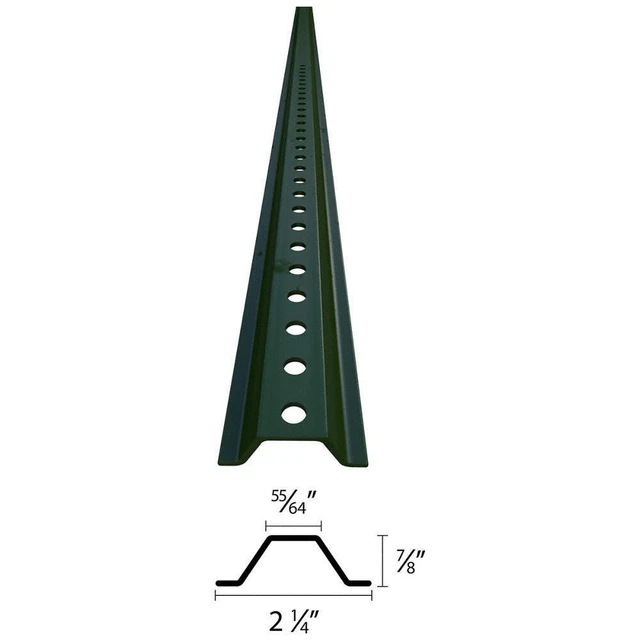 TAPCO 054-00014 Sign Post,Green,Steel,8 ft L