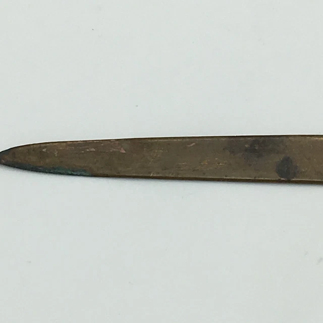 Brass 1920 Stephenson & Bro Coal Merchants Letter Opener Mining 50th Anniversary 8