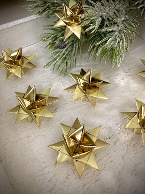 18 Fröbelsterne/Stjerne Strimle in Gold und weiß Weihnachten Haus & Garten Dekoration 