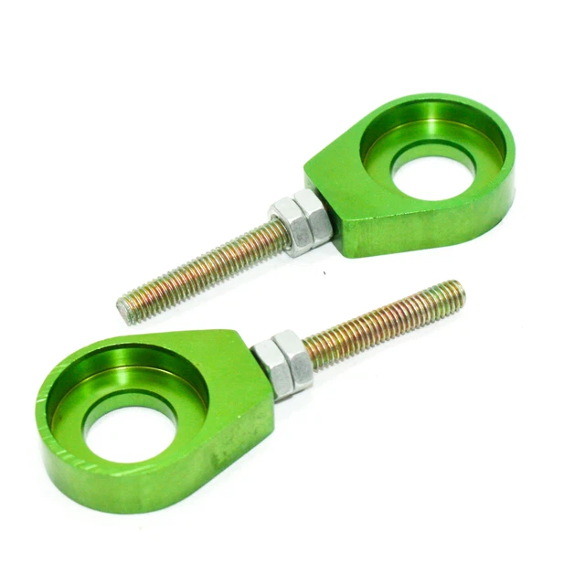 GREEN 15MM 76MM Chain Adjuster Bolts Tensioner PIT PRO Trail Quad Dirt