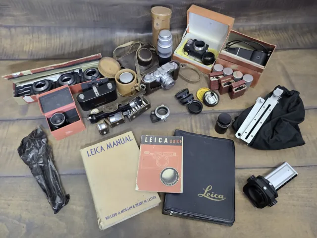 Vintage Leica DRP Ernst Leitz Wetzlar Film Camera 35mm - EVERYTHING INCLUDED