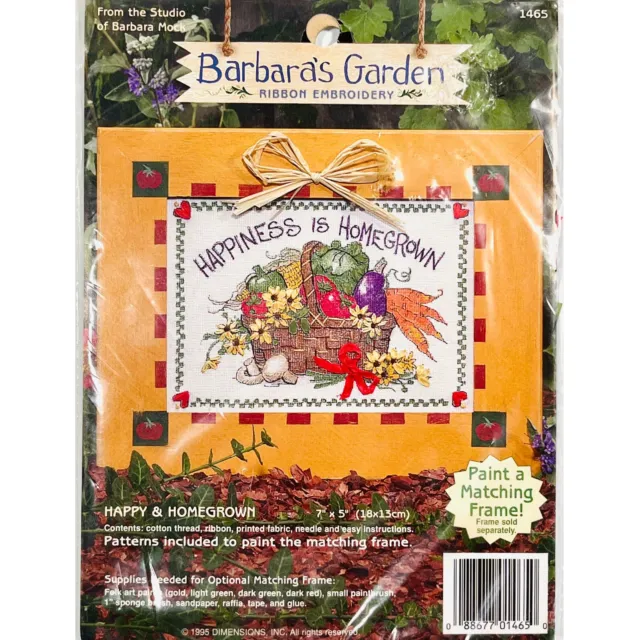 Kit de bordado de cinta Happy and Homegrown 1465 Barbaras Garden by Dimensions