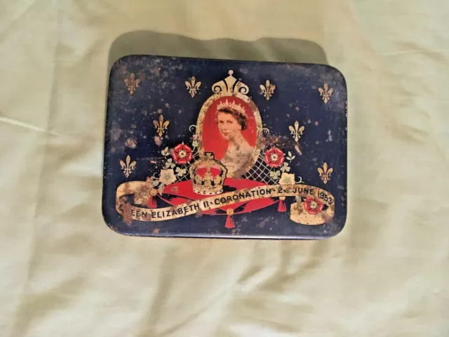 Cadburys Royal Souvenir Queen Elizabeth II Coronation 1953 Vintage Tin