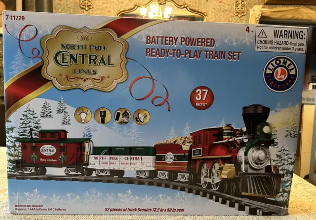 Lionel North Pole Central Lines Battery Powered Train Set NEW OTHER READ