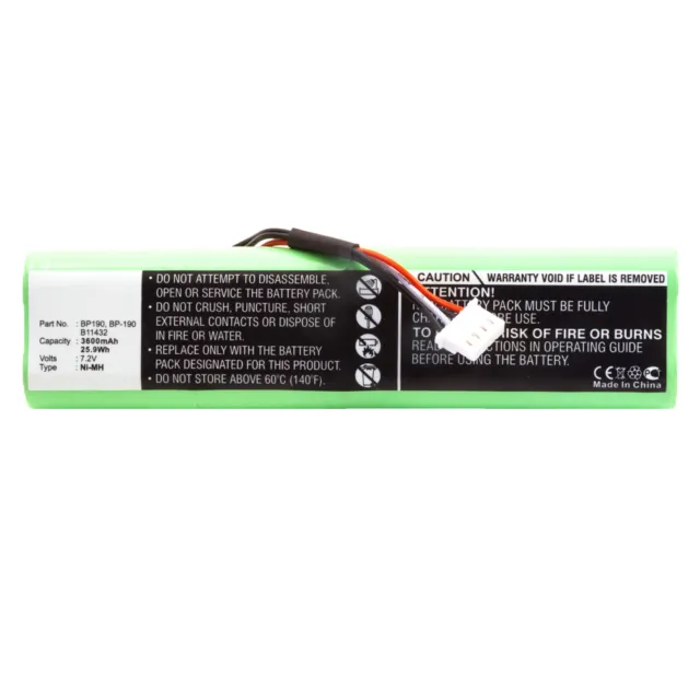3600mAh Ni-MH BP190 Battery for Fluke ScopeMeter 192 192B 196 196B 196C 199 199B