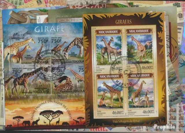 Briefmarken Motive Natur 25 verschiedene Giraffen Marken