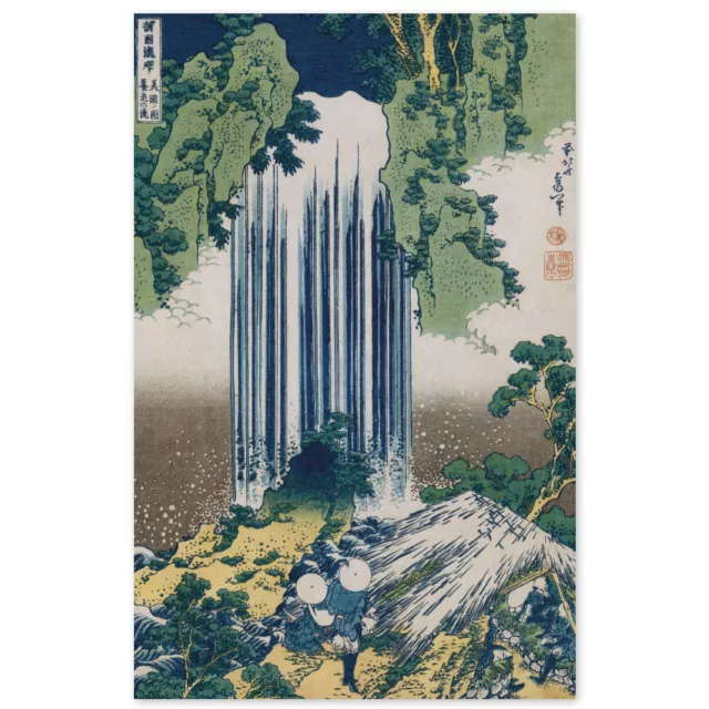 Katsushika Hokusai, Der Yoro Wasserfall in der Provinz Mino, Poster