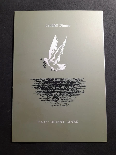 1967 P&O SS Canberra Landfall Dinner Tourist Class Menu