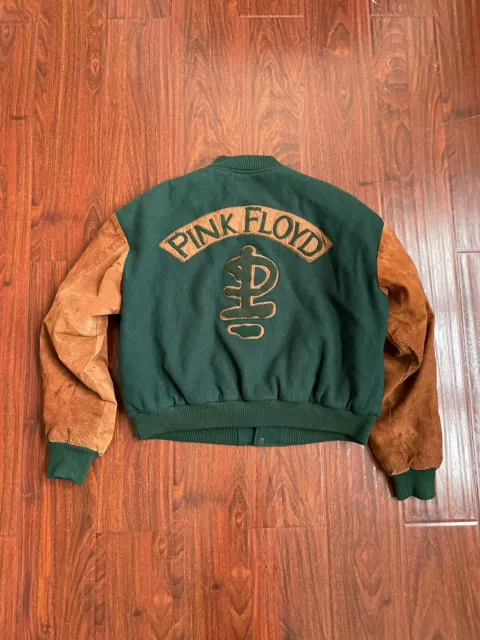 Vintage 90s Pink Floyd 1994 Division Bell Tour Brockum Varsity Jacket Size XL