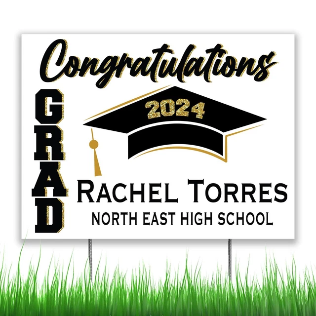 CLASS OF 2024 Graduate Personalized Yard Sign, Graduation Lawn Sign 27