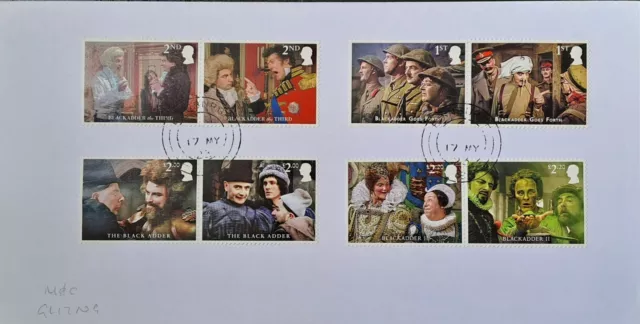 GB 2023 Commemorative Set of very fine used Blackadder stamps on envelope