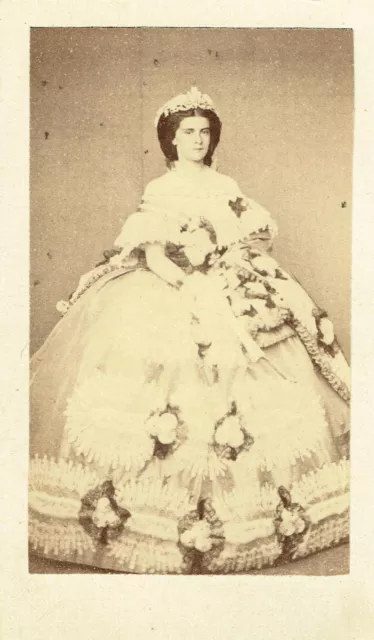 CDV  A. BERNOUD Ca 1860 Marie Sophie Reine de Naples et des Deux Sicile