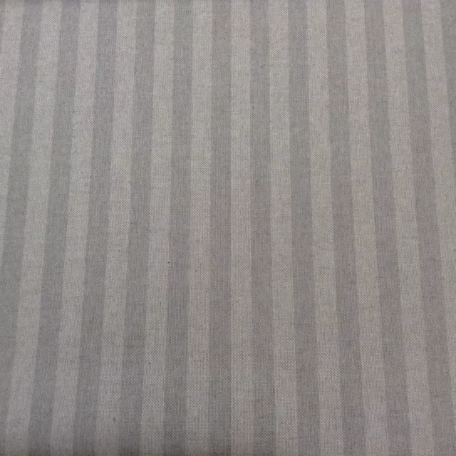Faded Linen Stripe Grey 140cm/54" Curtain/Craft Fabric