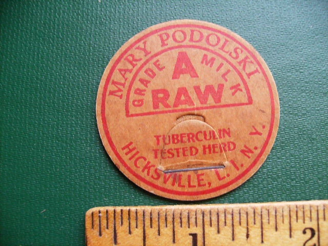 Mary Podolski Hicksville Y Ny Milk Bottle Cap Lot Wg13-16