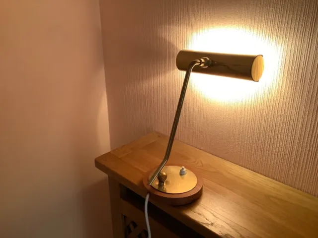 « Ancienne Lampe De Bureau Art Déco Articulée Bronze Laiton » Vintage « 