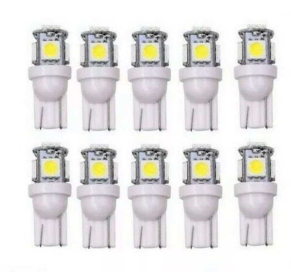 Ampoules T10 LED SMD 24V W5W Veilleuses 6500K Tracteur Bateau Camion 4x4 10pcs