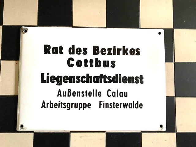DDR EMAILSCHILD Rat Des Bezirkes Cottbus Calau Finsterwalde EUR 67,00