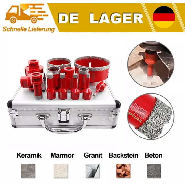 Diamant-Bohrer-Set Lochsäge-Kit für Porzellan-Keramik-Granit M14 Fliesen-Bohrer