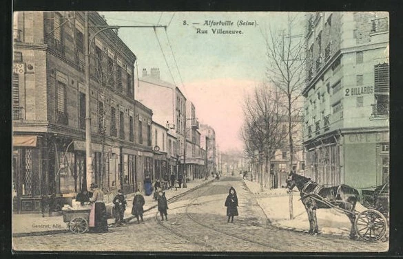 CPA Alfortville, Rue Villeneuve, street view